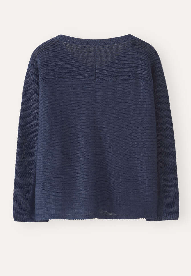 Dolman-sleeve cardigan, Blue black, completeTheLook