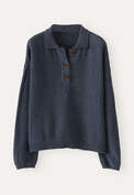Collared sweater, Dark navy, webstill