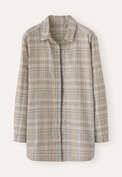 Checked overshirt, Soft grey, webstill