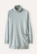 Roll-neck sweater, Aqua grey, webstill
