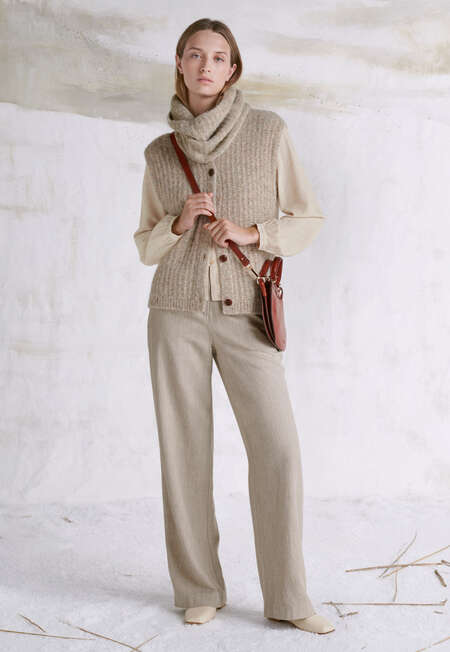 Sleeveless cardigan, Shell grey, completeTheLook