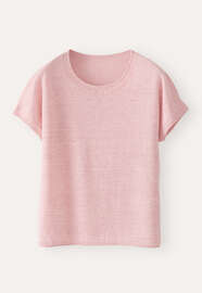 Short-sleeve sweater, M&eacute;lange pink, webstill