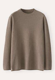 Moss-stitch tunic, Taupe brown, webstill