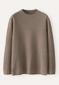 Moss-stitch tunic, Taupe brown, webstill