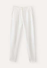 Tapered trousers, White, webstill