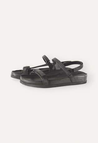 Velcro-strap sandals, Black, webstill