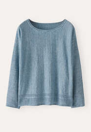 Dolman-sleeve sweater, M&eacute;lange ocean, webstill