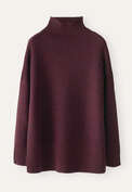Reverse-stitch sweater, Claret, webstill