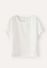 Woven T-shirt, White, webstill