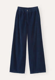 Hemp cotton & yak cord trousers, Dark petrol, webstill