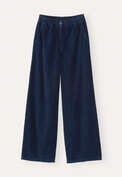 Hemp cotton & yak cord trousers, Dark petrol, webstill