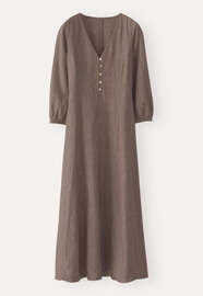 Godet-detail dress, Coffee, webstill
