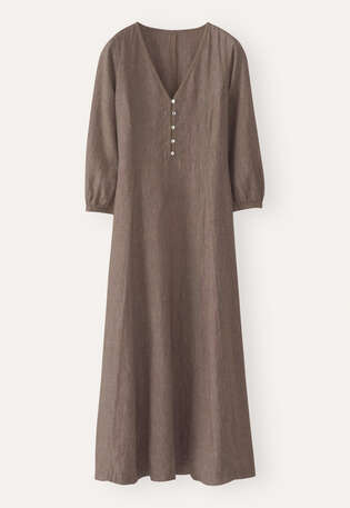 Godet-detail dress, Coffee, webstill
