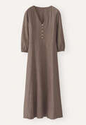 Godet-detail dress, Coffee, webstill