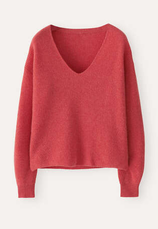 V-neck sweater, Red coral, webstill