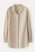 Curved hem shirt, Natural lichen, webstill