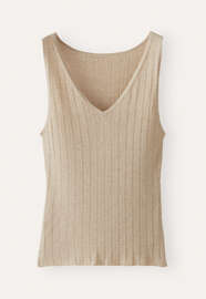 Knitted rib vest, Soft fawn, webstill