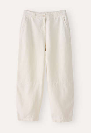 Barrel-leg trousers, Ecru, webstill
