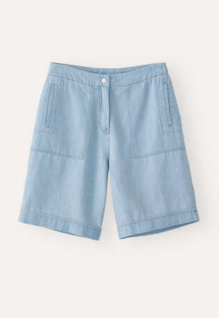 Indigo-dyed shorts, Pale denim, webstill