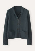 Knitted jacket, Petrol slate, webstill