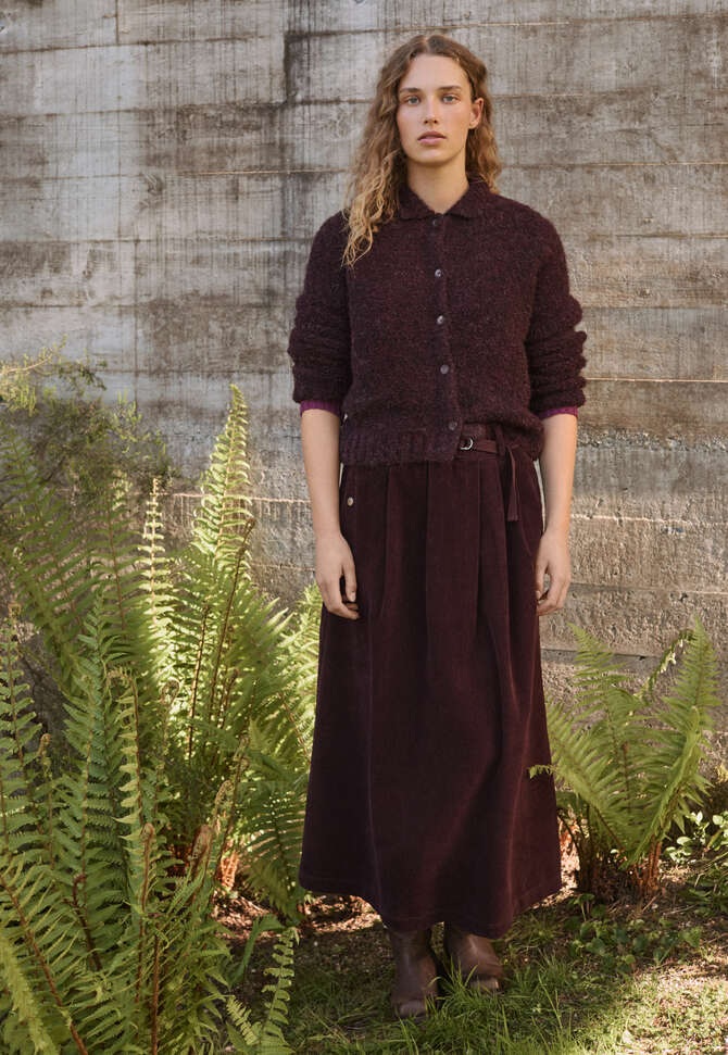 Collared cardigan, Claret, completeTheLook