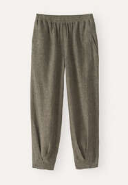 Crinkle tapered trousers, Black fawn, webstill