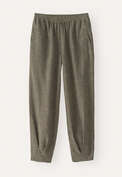 Crinkle tapered trousers, Black fawn, webstill