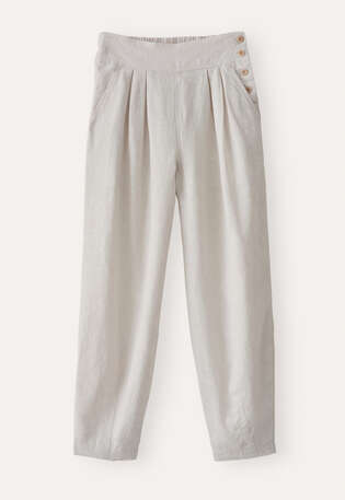 Cropped pleated trousers, Ice grey, webstill