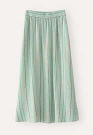 Striped A-line skirt, Soft jade, webstill