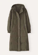 Long padded coat, Khaki brown, webstill