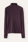 high-neck jersey top, Blackberry, webstill