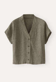 V-neck top, Black fawn, webstill