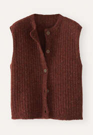 Sleeveless cardigan, Dark copper, webstill