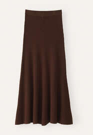Knitted skirt, Fig brown, webstill