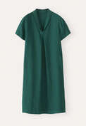 Shawl-collar dress, Bottle green, webstill