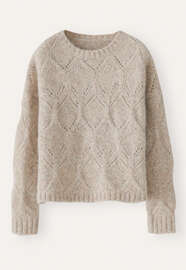 Pointelle sweater, Shell grey, webstill