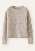 Pointelle sweater, Shell grey, webstill