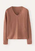 V-neck sweater, Terracotta pink, webstill