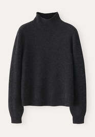 Funnel-neck sweater, Charcoal, webstill