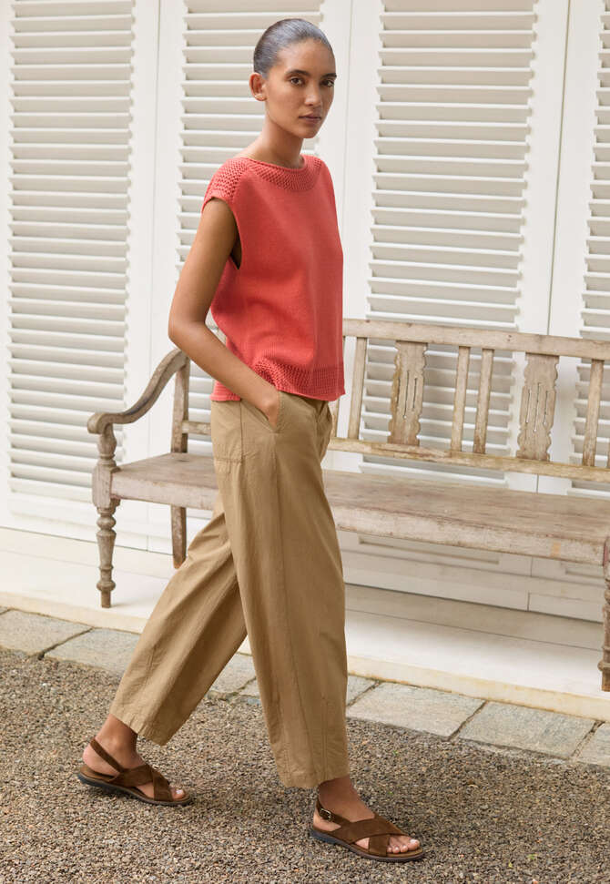 Darted-hem trousers, Olive tan, completeTheLook