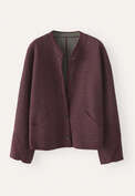 Plaited boiled jacket, Aubergine, webstill