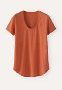 Scoop-neck T-shirt, Chilli orange, webstill