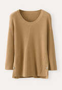 Rib-stitch sweater, Soft amber, webstill