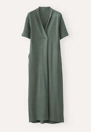Shawl-collar dress, Teal forest, webstill