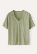 V-neck T-shirt, Pale fern, webstill