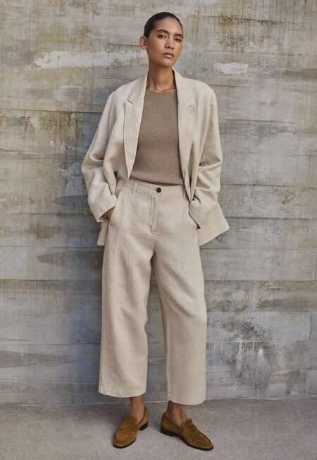 Round-neck sweater, Pale mushroom, completeTheLook