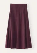 Tuck-stitch merino skirt, Aubergine, webstill
