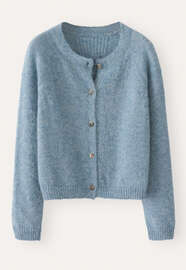 Raglan-sleeve cardigan, Denim blue, webstill
