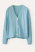 V-neck cardigan, Soft ocean, webstill