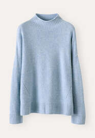 Funnel-neck sweater, Aqua sky, webstill